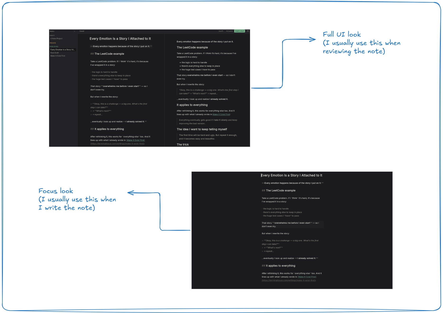 How the UI looks like